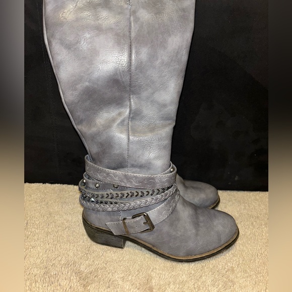 Gray Riding Boots - Picture 1 of 5